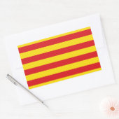 Spanje: La Senyera Catalonia Rechthoekige Sticker (Envelop)