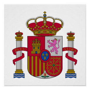 Spanje land wapen wapenschild symbool embleem vlag perfect poster