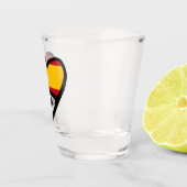 Spanje Landencode Vlag Hart, ESP Shot Glas (Rechts)