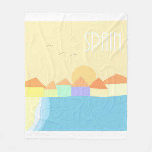 spanje landschapsschilderkunst fleece deken
