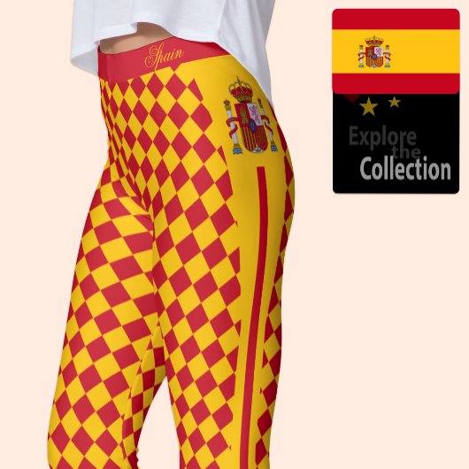 Spanje leggings, mode, Spaans Vlag Leggings