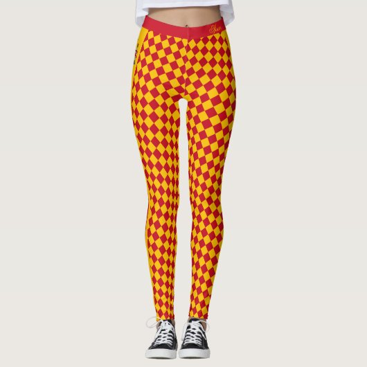 Spanje leggings, mode, Spaans Vlag Leggings (Voorkant)