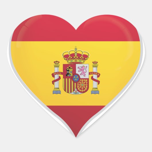 Spanje liefde vlag trots hart sticker (Voorkant)
