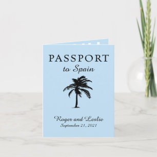 Spanje Light Blue Wedding Passport