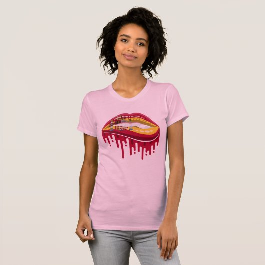 Spanje lippen trots wortel vlag t-shirt (Voorkant volledig)