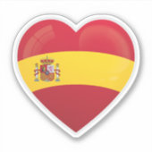 Spanje Love Flag Sticker (Voorkant)