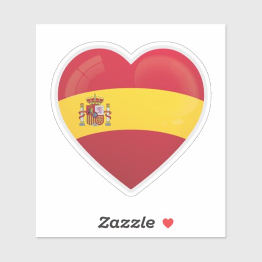 Spanje Love Flag Sticker (Vel)