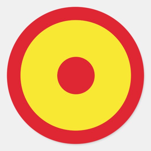 Spanje Luchtmacht Roundel Ronde Sticker (Voorkant)