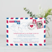 Spanje Luchtpost Post-huwelijksreceptie Kaart (Staand voorkant)