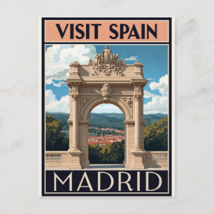 Spanje Madrid Boog Kunst Briefkaart