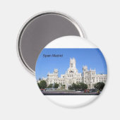 Spanje, Madrid City Hall Plaza de Cibeles (St.K.) Magneet (Voorkant / Achterkant)