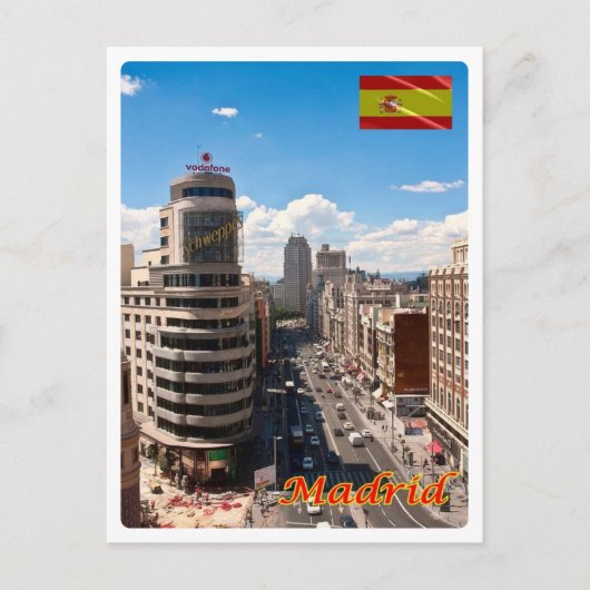 Spanje - Madrid - downtown Avenu - Briefkaart (Voorkant)