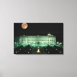 Spanje, Madrid, Koninklijk Paleis en Plaza de Canvas Afdruk