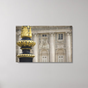 Spanje, Madrid. Koninklijk Paleis, rijkelijk vergu Canvas Afdruk