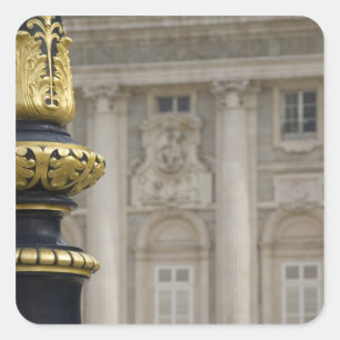 Spanje, Madrid. Koninklijk Paleis, rijkelijk vergu Vierkante Sticker