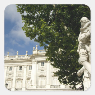 Spanje, Madrid. Koninklijk Paleis. Vierkante Sticker