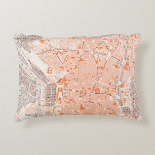 Spanje: Madrid Map, C1920 Accent Kussen