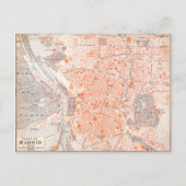 Spanje: Madrid Map, C1920 Briefkaart (Voorkant)