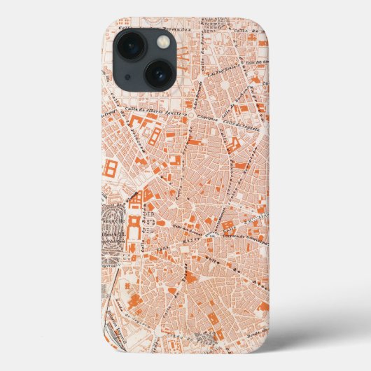 Spanje: Madrid Map, C1920 Case-Mate iPhone Case (Achterkant)