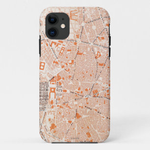 Spanje: Madrid Map, C1920 Case-Mate iPhone Case