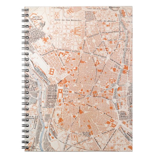 Spanje: Madrid Map, C1920 Notitieboek (Voorkant)