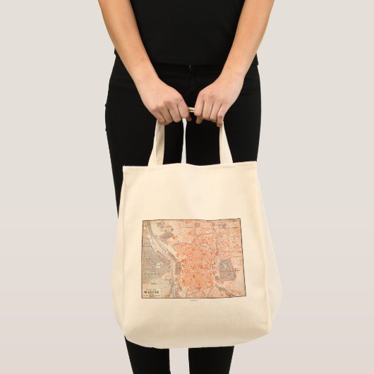 Spanje: Madrid Map, C1920 Tote Bag (Voorkant (product))