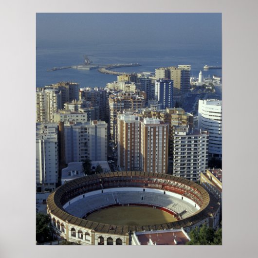 Spanje, Malaga, Andalusië Uitzicht op Plaza de Tor Poster (Voorkant)