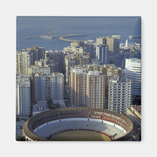 Spanje, Malaga, Uitzicht Andalusië van Plaza de To Magneet