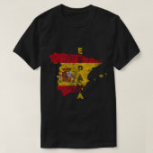 Spanje Map en Flag Souvenir Distress España Pull T-shirt (Design voorkant)