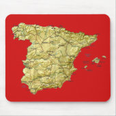 Spanje Map Mousepad Muismat (Voorkant)