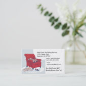 Spanje met rode stoel ~ Retro Style Visitekaartje (Staand voorkant)