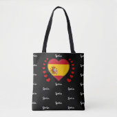 Spanje mode vlag/sport tote bag (Voorkant)
