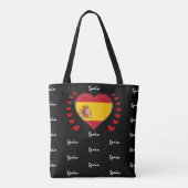 Spanje mode vlag/sport tote bag (Achterkant)