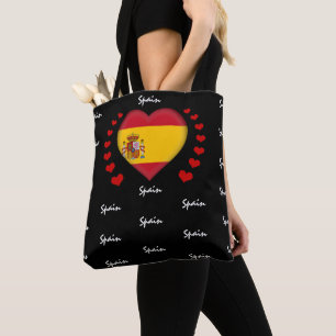 Spanje mode vlag/sport tote bag