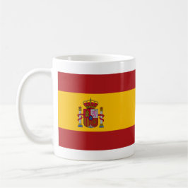 Spanje Mok Met Vlag en Naam van het Volkslied
