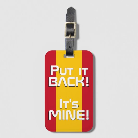 Spanje National Flag Patriotic Bagagelabel (Voorkant (verticaal))