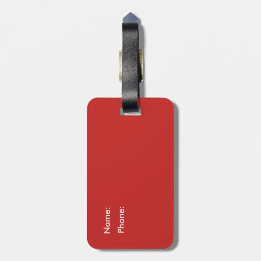 Spanje nationale vlag bagagelabel (Achterkant verticaal)