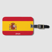 Spanje Nationale Vlag Patriottisch Bagagelabel (Voorkant (horizontaal))