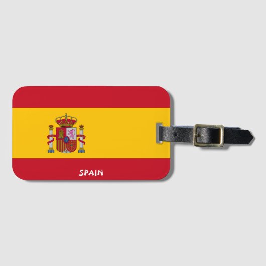 Spanje Nationale Vlag Patriottisch Bagagelabel (Voorkant (horizontaal))