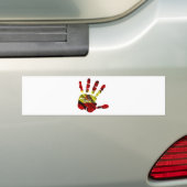 SPANJE NICE FLAG HAND PRODUCTS BUMPERSTICKER (Op auto)