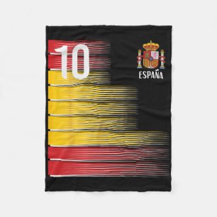 Spanje Nummer 10 Espana Spaans Voetbal Mannen Vrou Fleece Deken