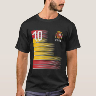 Spanje Nummer 10 Espana Spaans Voetbal T-shirt