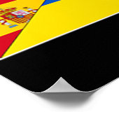 Spanje Oekraine Vlag Spaanse Oekraïense Ondersteun Poster (Hoek)