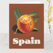 Spanje oranje reisposter kaart (Gele Bloem)