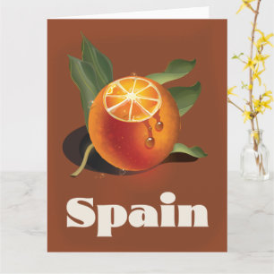 Spanje oranje reisposter kaart