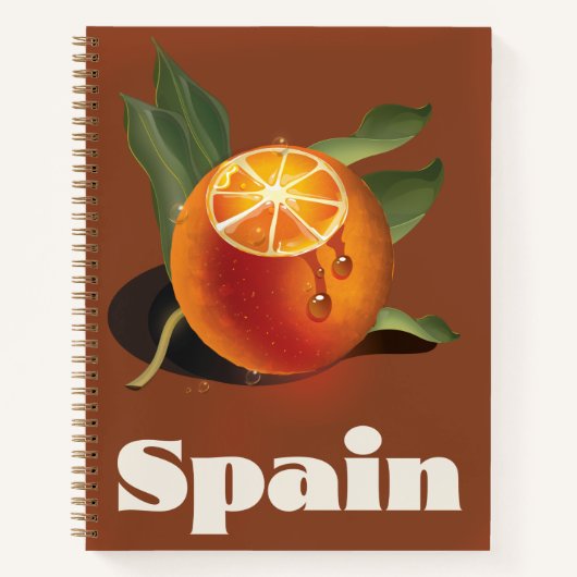 Spanje oranje reisposter notitieboek (Voorkant)
