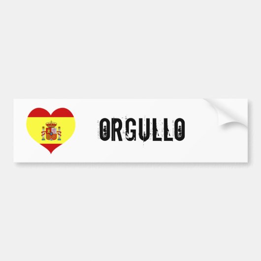 Spanje orgullo bumpersticker (Voorkant)