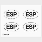 Spanje Ovaal Ovale Sticker (Vel)