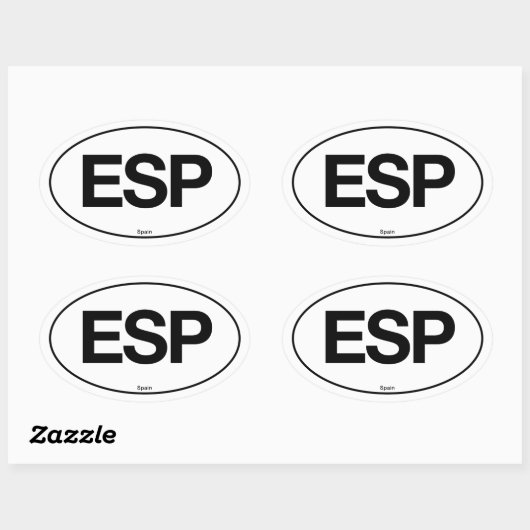 Spanje Ovaal Ovale Sticker (Vel)