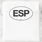 Spanje Ovaal Ovale Sticker (Tas)